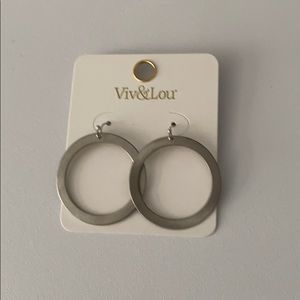 Boutique Silver Dangling Hoops